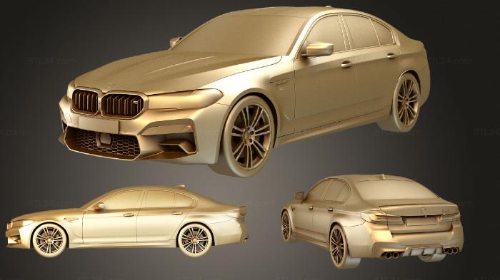 Автомобили и транспорт (BMW M5 F90 2021, CARS_0795) 3D модель для ЧПУ станка